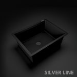 German Quartz Single Bowl Kitchen Sink - Midnight Black (24" x 18" x 8") - main product image