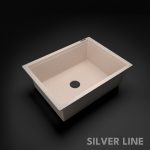 German Quartz Single Bowl Kitchen Sink - Cornflakes (24" x 18" x 8") - main product image
