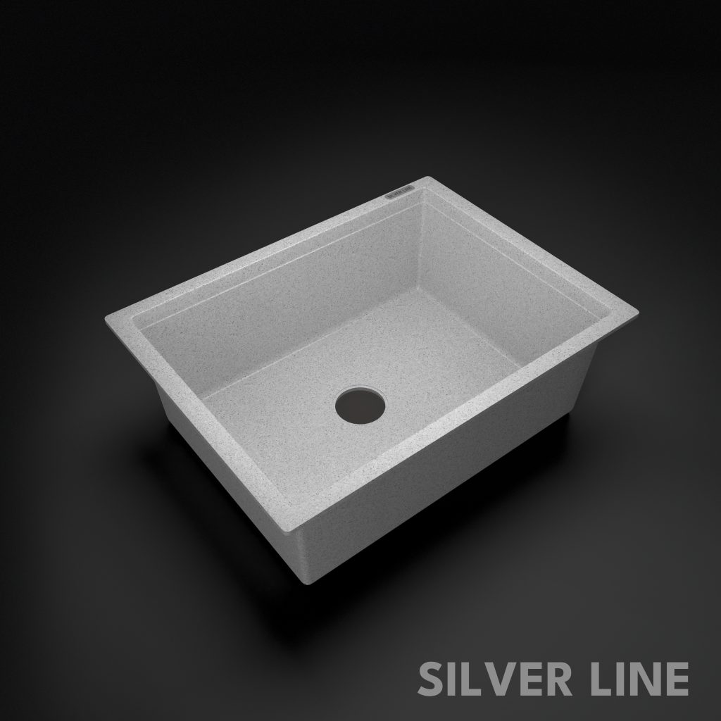 German Quartz Single Bowl Kitchen Sink - Crater (24" x 18" x 8") - main product image