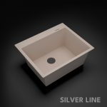 German Quartz Single Bowl Kitchen Sink with Faucet Deck- Cornflakes (24" x 20" x 9") - main product image
