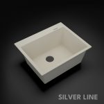German Quartz Single Bowl Kitchen Sink with Faucet Deck- Ivory (24" x 20" x 9") - main product image