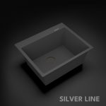 German Quartz Single Bowl Kitchen Sink with Faucet Deck- Slate (24" x 20" x 9") - main product image