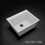 German Quartz Single Bowl Kitchen Sink with Faucet Deck- Snow White (24" x 20" x 9") - main product image