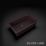 German Quartz Single Bowl Kitchen Sink with Faucet Deck- Coffee (31" x 20" x 9") - main product image