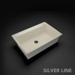 German Quartz Single Bowl Kitchen Sink with Faucet Deck- Ivory (31" x 20" x 9") - main product image