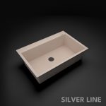 German Quartz Single Bowl Kitchen Sink with Faucet Deck- Cornflakes (31" x 20" x 9") - main product image