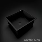 German Quartz Single Bowl Kitchen Sink - Midnight Black (21" x 18" x 8") - main product image