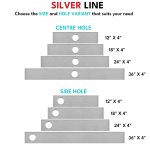 Tile Insert Shower Drain Channel | 304 Stainless Steel | Invisible Shower Channel with Cockroach Trap - Silver Line — 24" x 4" / Side Hole - variants