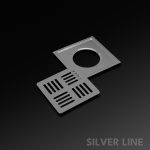 Square Floor Drain (6" x 6") | SS 304 | Matt & Gloss Finish | For Bathroom, Kitchen, Balcony - Silver Line — Without Pipe Hole - main product image