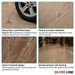Recessed Manhole Cover (30" x 30") | SS 304 - Heavy Duty with Tile/Marble Insert for Indoor & Outdoor Use - Silver Line - features