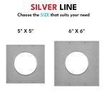 Tile Insert Floor Drain | 304 Stainless Steel | Invisible Drain with Cockroach Trap - Silver Line — 6" x 6" - variants