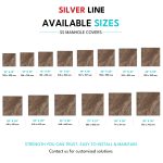 Recessed Manhole Cover (30" x 30") | SS 304 - Heavy Duty with Tile/Marble Insert for Indoor & Outdoor Use - Silver Line - product view
