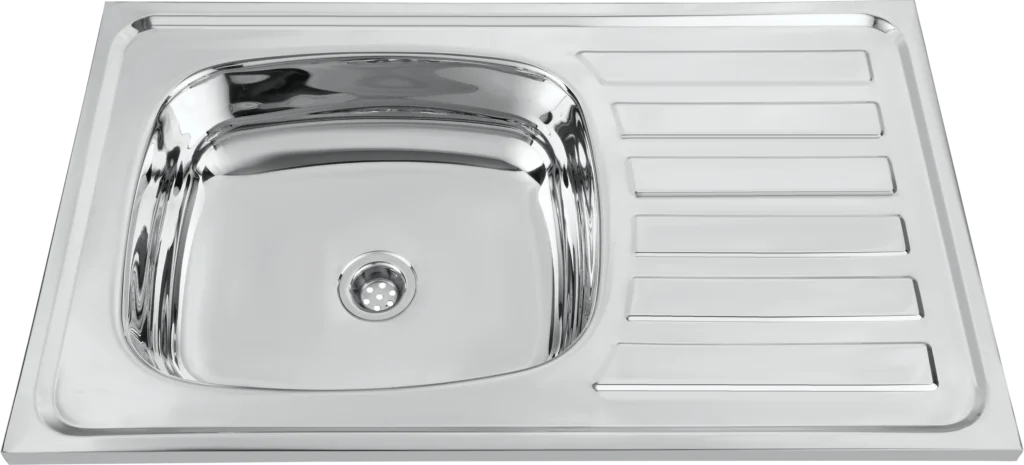 30x18 Single Bowl Kitchen Sink with Drainboard - main product image