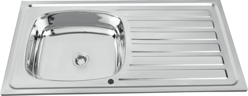 36x18 Single Bowl Kitchen Sink with Drainboard - main product image