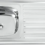 40x20 Single Bowl Kitchen Sink with Drainboard - main product image