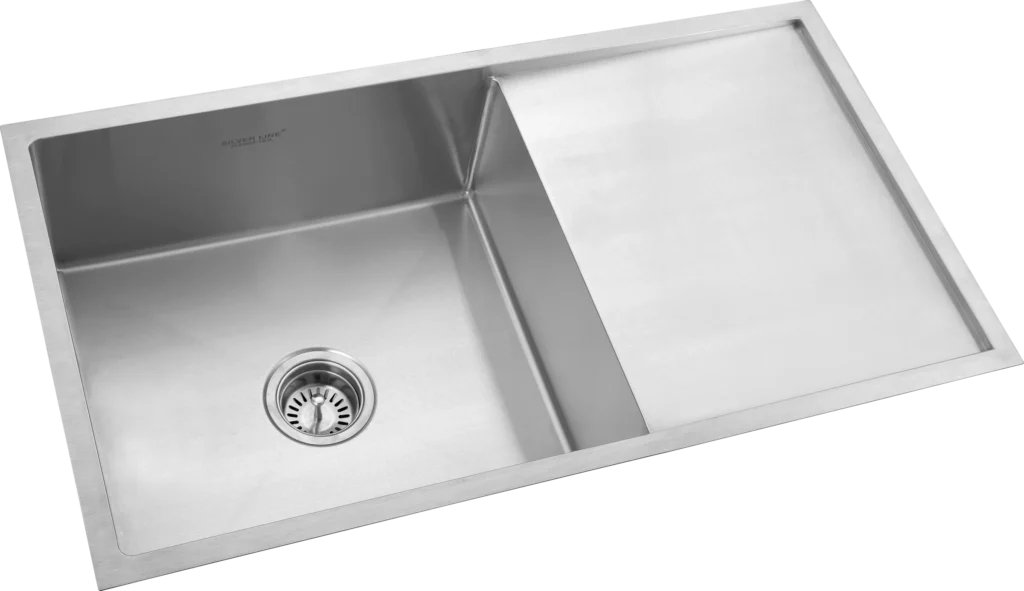 10008B - Handmade Single Bowl Kitchen Sink With Drainboard