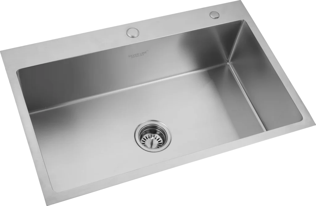 10010B - Handmade Single Bowl Kitchen Sink With Faucet Deck