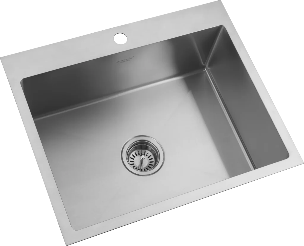 10011A - Handmade Single Bowl Kitchen Sink With Faucet Deck
