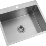 10011A - Handmade Single Bowl Kitchen Sink With Faucet Deck