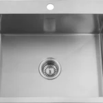 10011A - Handmade Single Bowl Kitchen Sink With Faucet Deck — view 2