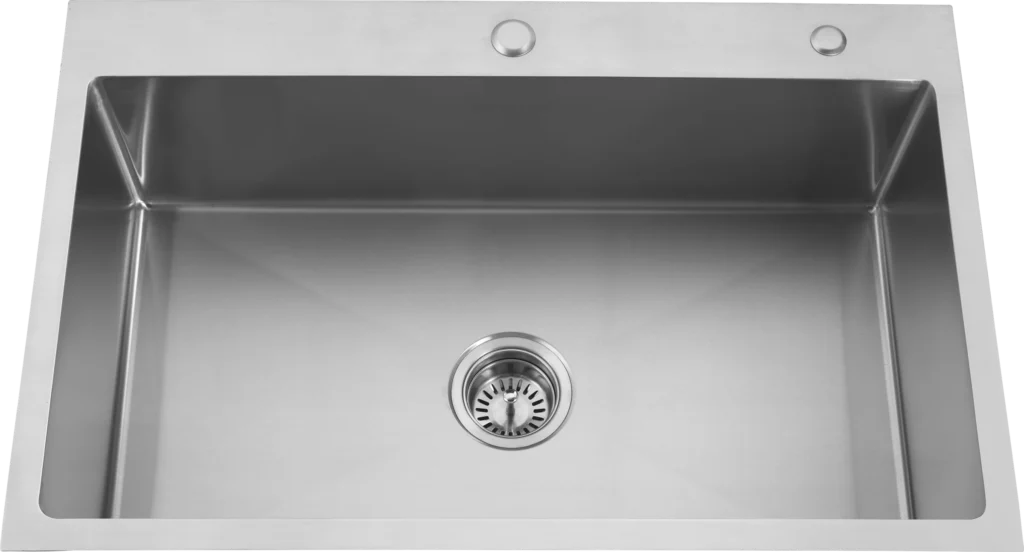 10029 - Handmade Single Bowl Kitchen Sink With Faucet Deck