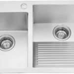 10034 - Handmade Double Bowl Laundry Kitchen Sink — view 2