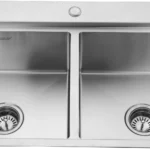 10042 - Handmade Double Bowl Step Kitchen Sink